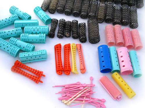   LOT Miscellaneous Womens HAIR ROLLERS CURLERS Plastic Mesh Wire  