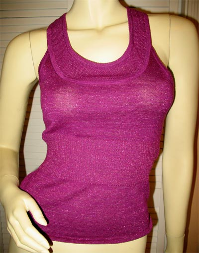   Glitter Glittery PURPLE Tank Club Party TOP Blouse Medium Medium M